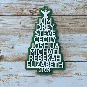 Christmas Tree Name Ornament