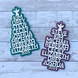 Christmas Tree Name Ornament