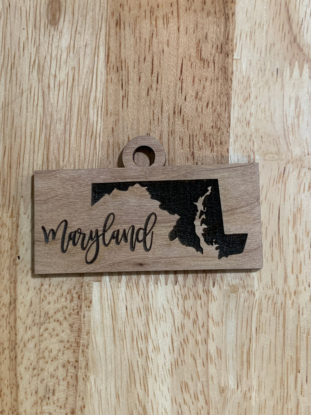 Maryland state outline ornament - rectangle